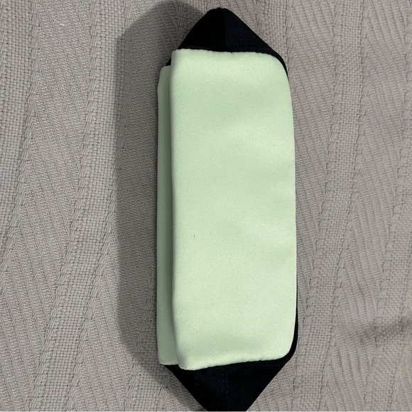 Prada Beauty pouch, mint green/black, rectangle, collapsible, purse - Picture 2 of 10